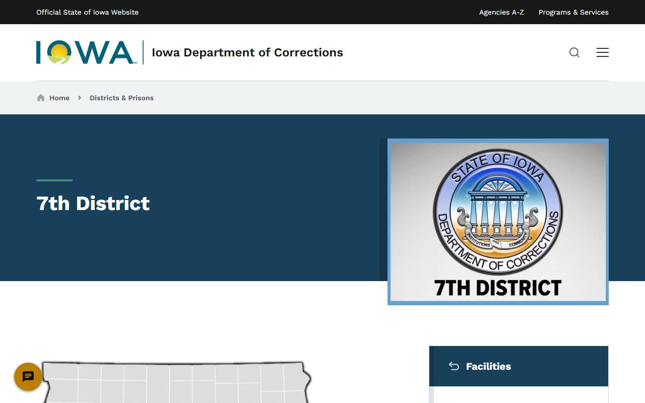 Iowa DOC Seventh Judicial District page for 605 Center Work Release Center